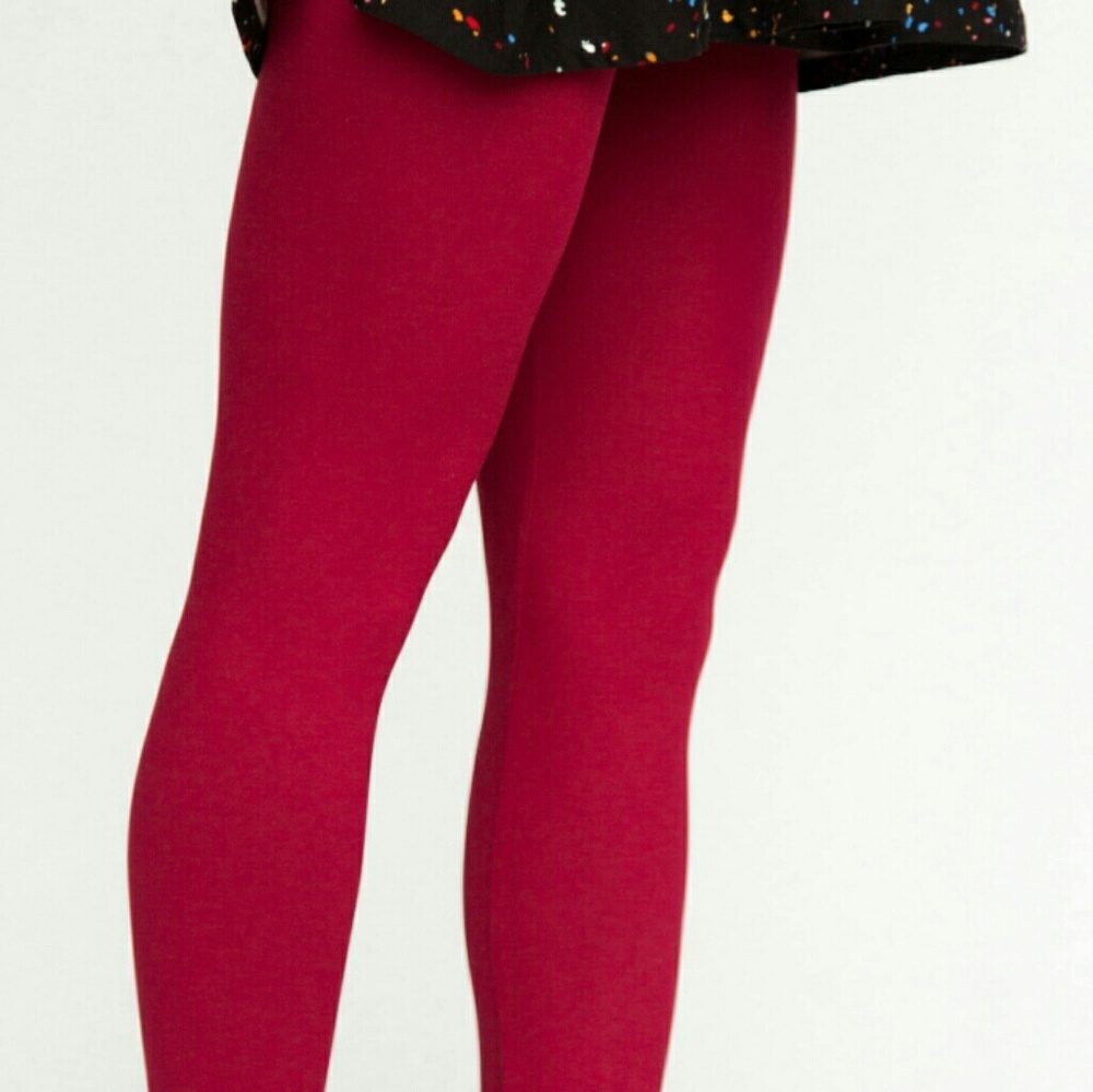 Agnes and Dora Women's Size XS Leggings Red Wine Buttery Soft Fall